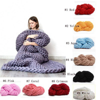 Fashion Hand Made Knit Blankets, Woollen Blanket, Summer Air conditioning blanket - Thumbnail 4