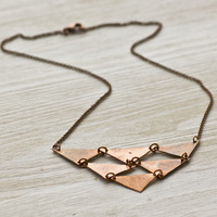 Copper Triangles Necklace - Thumbnail 2
