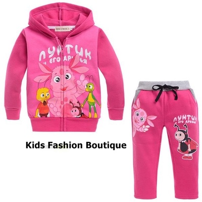 Girls 2-pieces luntik track suit. 100% cotton.