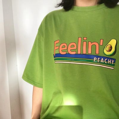 Avocado print green tee