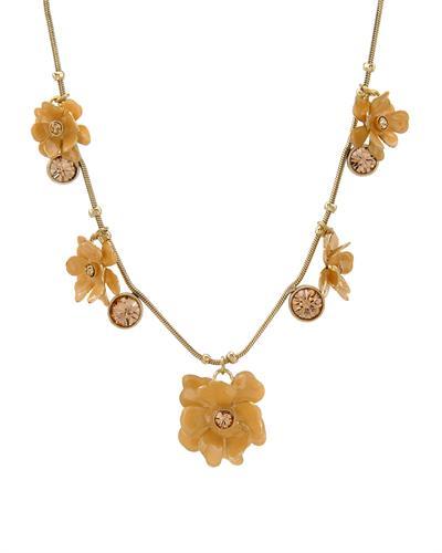 PILGRIM Crystal Flower Necklace