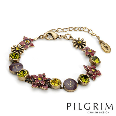 Pilgrim crystal charm bracelet