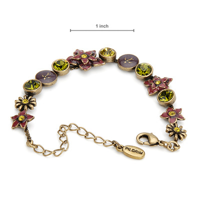 Pilgrim crystal charm bracelet