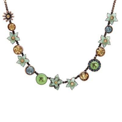 Pilgrim crystal enamel necklace