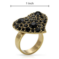 PILGRIM Crystal Heart Ring - Thumbnail 2