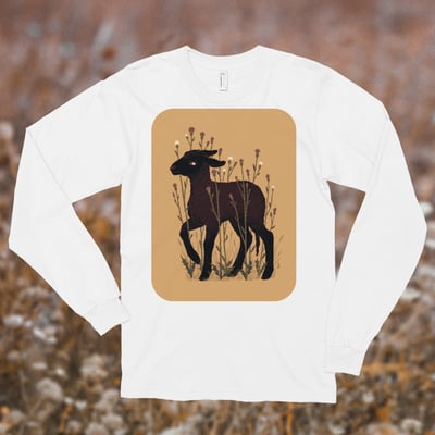 Black lamb - white long sleeve t-shirt