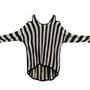 Long Sleeve Off Shoulder Stripe T-Shirt - Thumbnail 1