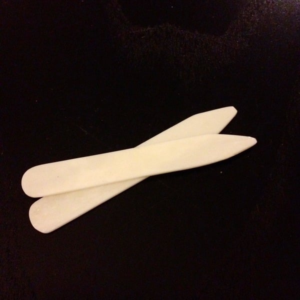 Handmade Buffalo Bone Collar Stays (Pair)