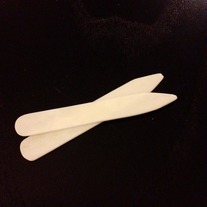 Handmade Buffalo Bone Collar Stays (Pair)