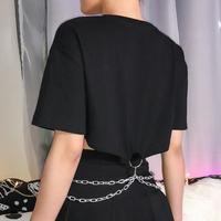 SUN Printed Chain Black Top - Thumbnail 2