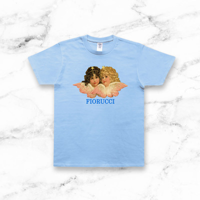"fiorucci" angels t shirt in blue - Thumbnail 5