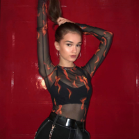 Free Shipping-STREET GOTH FIRE MESH TOP - Thumbnail 2