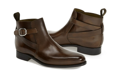 Handmade Men's jodhpurs Boot, Men's Dark Brown Leather Buckle Classic Boot.