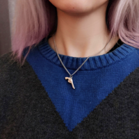 Free Shipping-GUN NECKLACE - Thumbnail 1