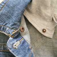 (New with tags) Cropped Denim Jacket With Detachable Hood - Thumbnail 1