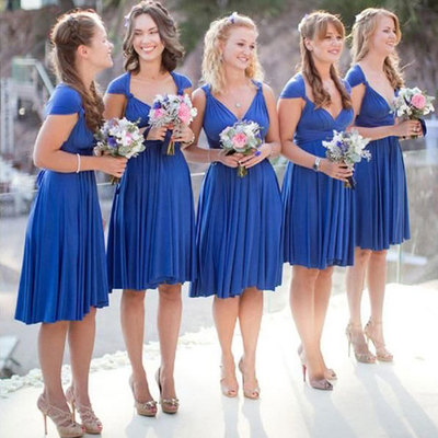 Short chiffon bridesmaid dresses for wedding party - Thumbnail 4