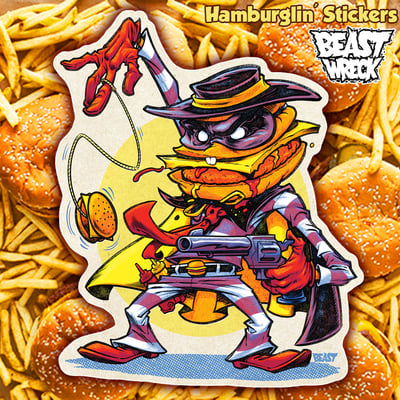 Hamburglin' vinyl sticker