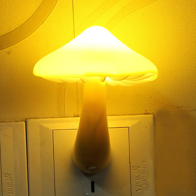 Mini Mushroom Wall Night Light Light-controlled Bedroom Lamp