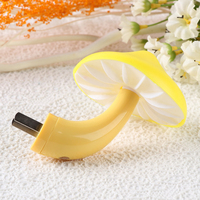 Mini Mushroom Wall Night Light Light-controlled Bedroom Lamp - Thumbnail 4