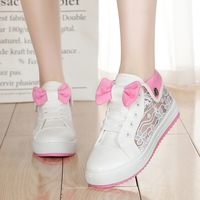 New bow high canvas shoes women's shoes - Thumbnail 1