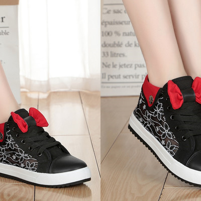 New bow high canvas shoes women's shoes