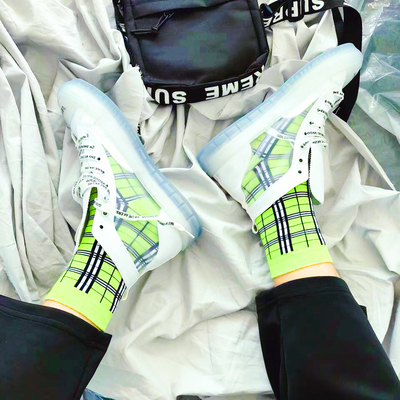 Free shipping-plaid socks