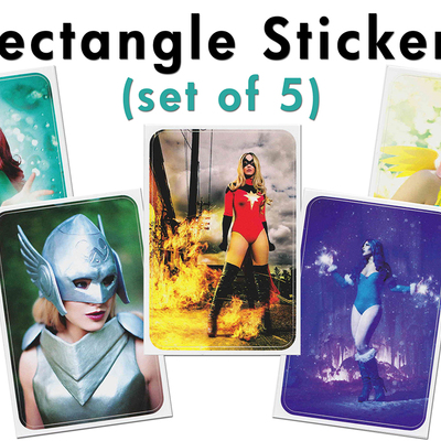 Rectangle (set of 5) - stickers 