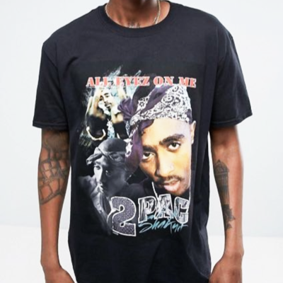 Free shipping-vintage all eyez on me 2 pac tee - Thumbnail 4