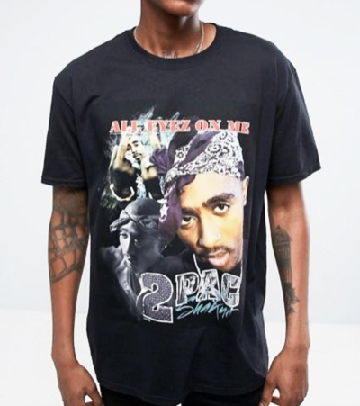 Free Shipping-VINTAGE ALL EYEZ ON ME 2 PAC TEE