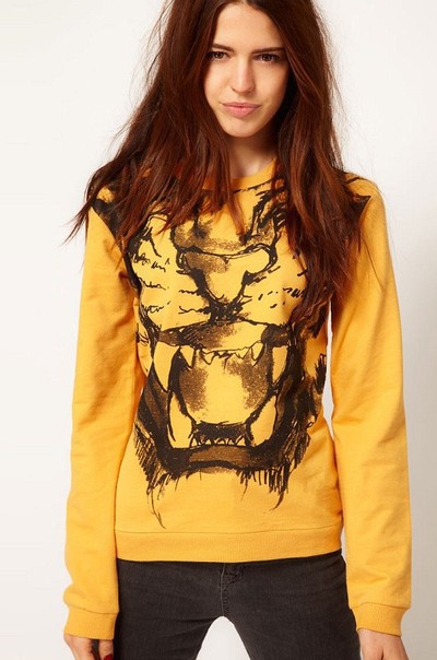 Tiger Print Pullover