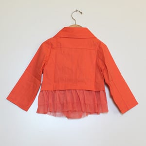 Orange Double Button Lace Coat - Thumbnail 1