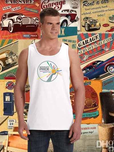 Motor City Pride Logo White Tank Top