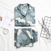 New retro cute crane pajamas - Thumbnail 3