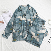 New retro cute crane pajamas - Thumbnail 2