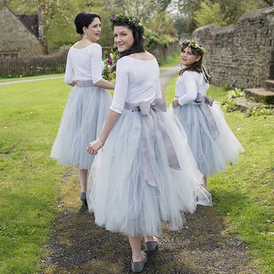 Tea length tulle bridesmaid dresses - Thumbnail 5