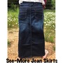 CLASSIC COMFORT DARK DENIM LONG SKIRT-1