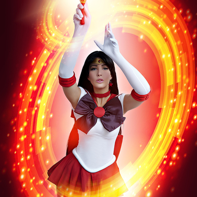 Red scout with wand (in black frame)