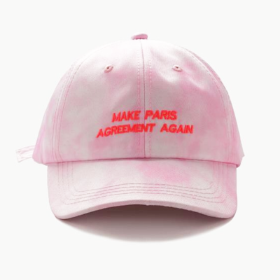 "make paris agreement again" tie dye cap