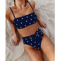 Sexy Love Print Swimsuit Bikini - Thumbnail 1