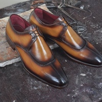 Handmade Men's Split Toe Shoes, Men's Black Brown Lace Up Leather Shoes - Thumbnail 1