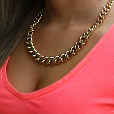 Thick chain fashion necklace