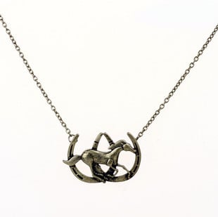 Horse Shoes Horse Necklace