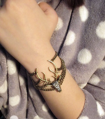 Rhinestone Antler Bracelet