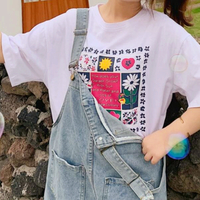 Vintage Flower Floral Tee - Thumbnail 1
