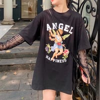ANGEL HAPPINESS OVERSIZE TEE - Thumbnail 1