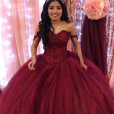 Ball Gowns Off the Shoulder Prom Dresses Quineanera Dresses