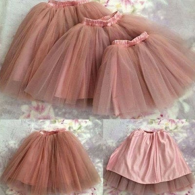 Blush tulle short skirt for women