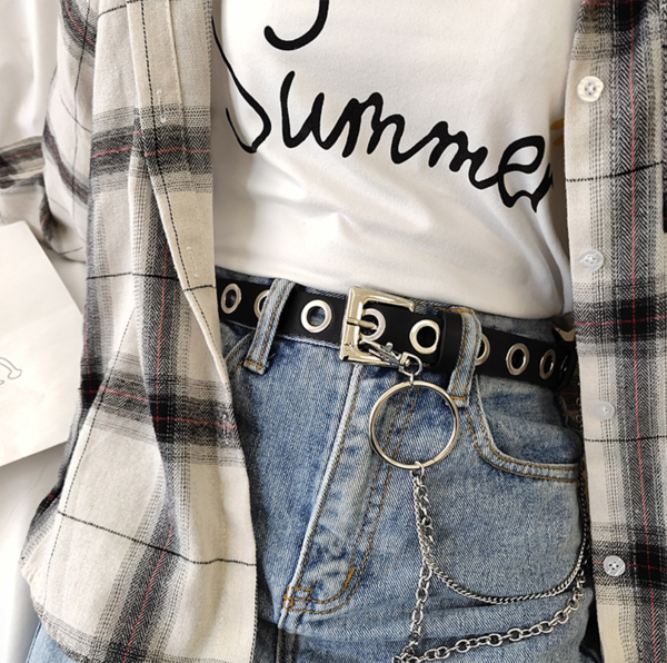 Free Shipping-CYBER PUNK BELT WITH CHAIN