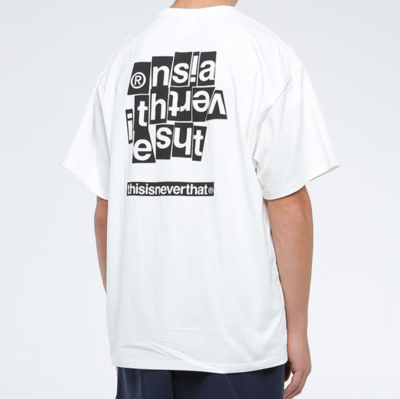 Free Shipping-"THIS IS NEVER THAT" WEIRD LETTER TEE IN WHITE