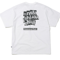 Free Shipping-"THIS IS NEVER THAT" WEIRD LETTER TEE IN WHITE - Thumbnail 1